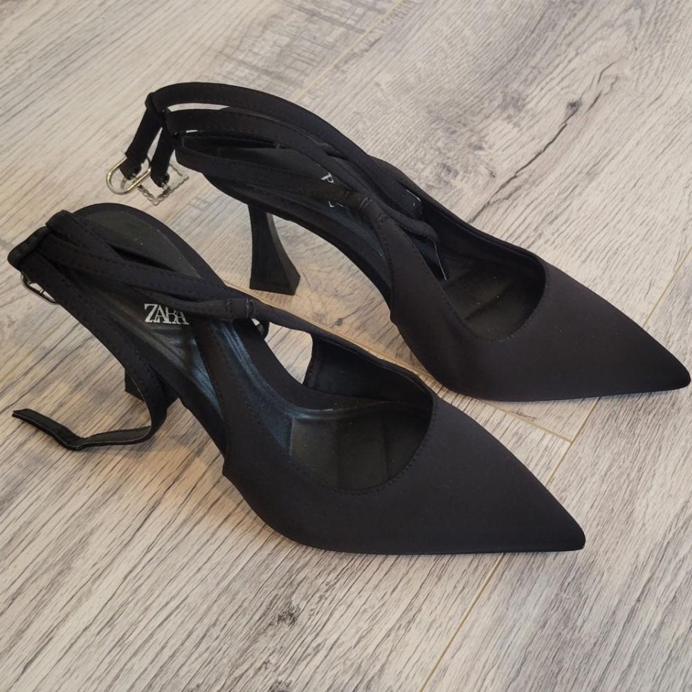 Brand new zara heels with ankle strap